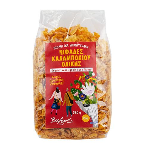 ΒΙΟΛΟΓΙΚΑ CORN FLAKES ΟΛΙΚΗΣ ΧΩΡΙΣ ΖΑΧΑΡΗ ΒΙΟΑΓΡΟΣ ΒΙΟ 250ΓΡ